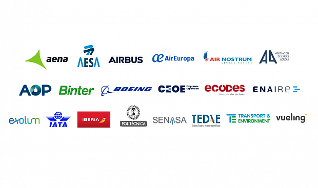 Los principales agentes del sector empresarial, académico y del Tercer Sector han anunciado esta unión multisectorial, que se crea para dar una respuesta transversal al reto de la sostenibilidad medioambiental, económica y social de la aviación.