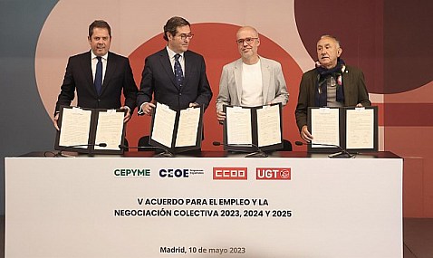 El BOE publica el pacto de convenios firmado por sindicatos y empresarios para el periodo 2023-2025.