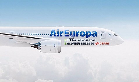 Cepsa suministrará biocombustibles de segunda generación a los vuelos de Air Europa a La Habana.