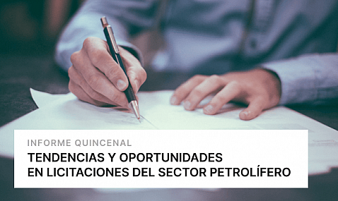 Descenso de las licitaciones del sector hidrocarburos en la segunda quincena de octubre.