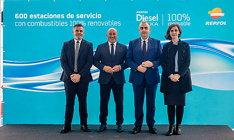 Repsol alcanza las 600 estaciones de servicio con combustible 100% renovable.