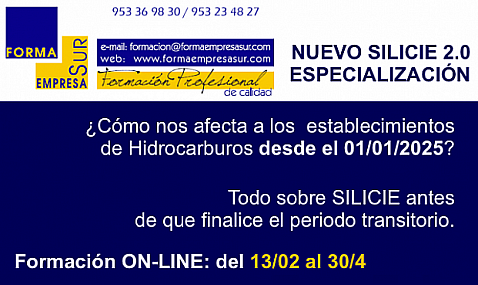 Curso "Nuevo SILICIE 2.0 - Especialización" en la cual se detalla cómo afecta a los establecimientos de hidrocarburos. 