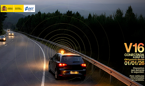 El V16 conectado será el único dispositivo legal de preseñalización de peligro a partir del 1 de enero de 2026
