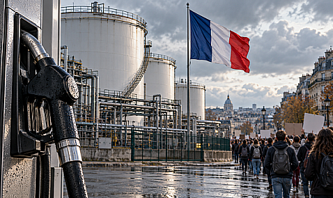 Francia liberará 10 millones de barriles para reducir el precio de la gasolina ante protestas estudiantiles